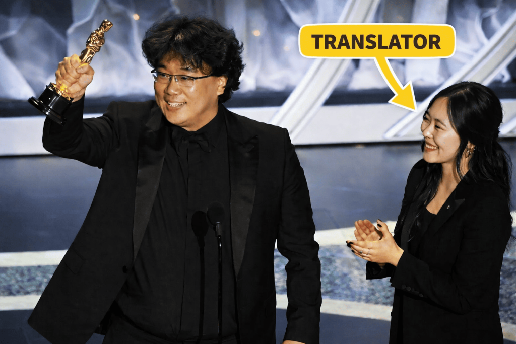Bong Joon Ho interpreter Oscars 2020 Parasite speech