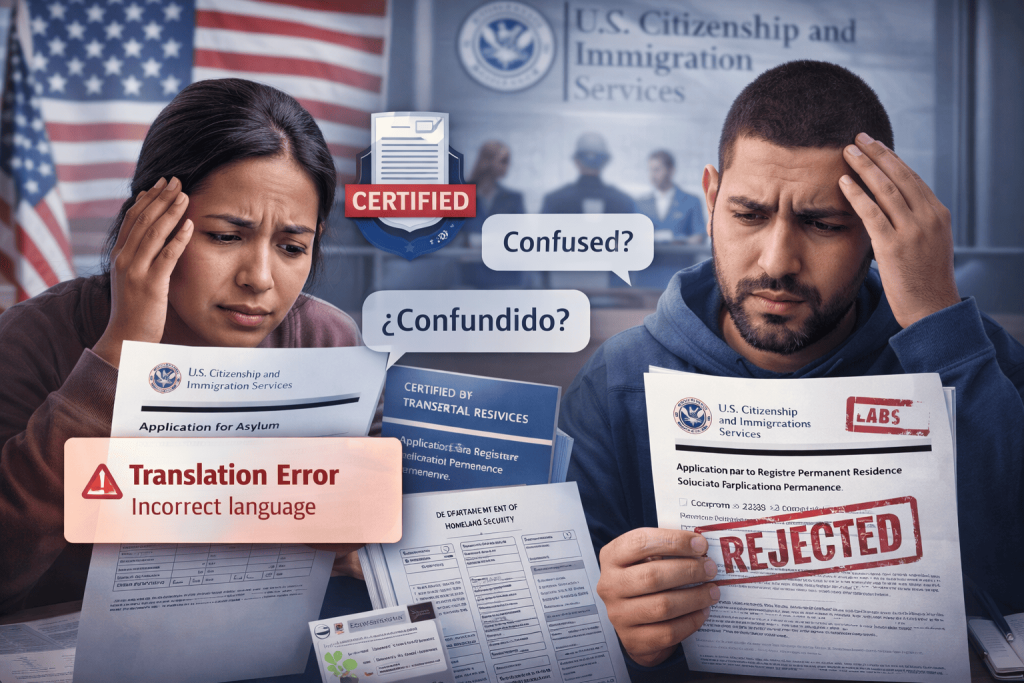 Language barrier in immigration forms