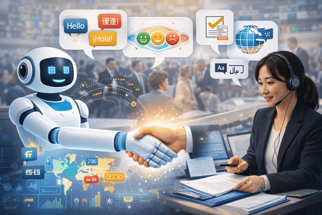 AI and human translator collaborating for global localization