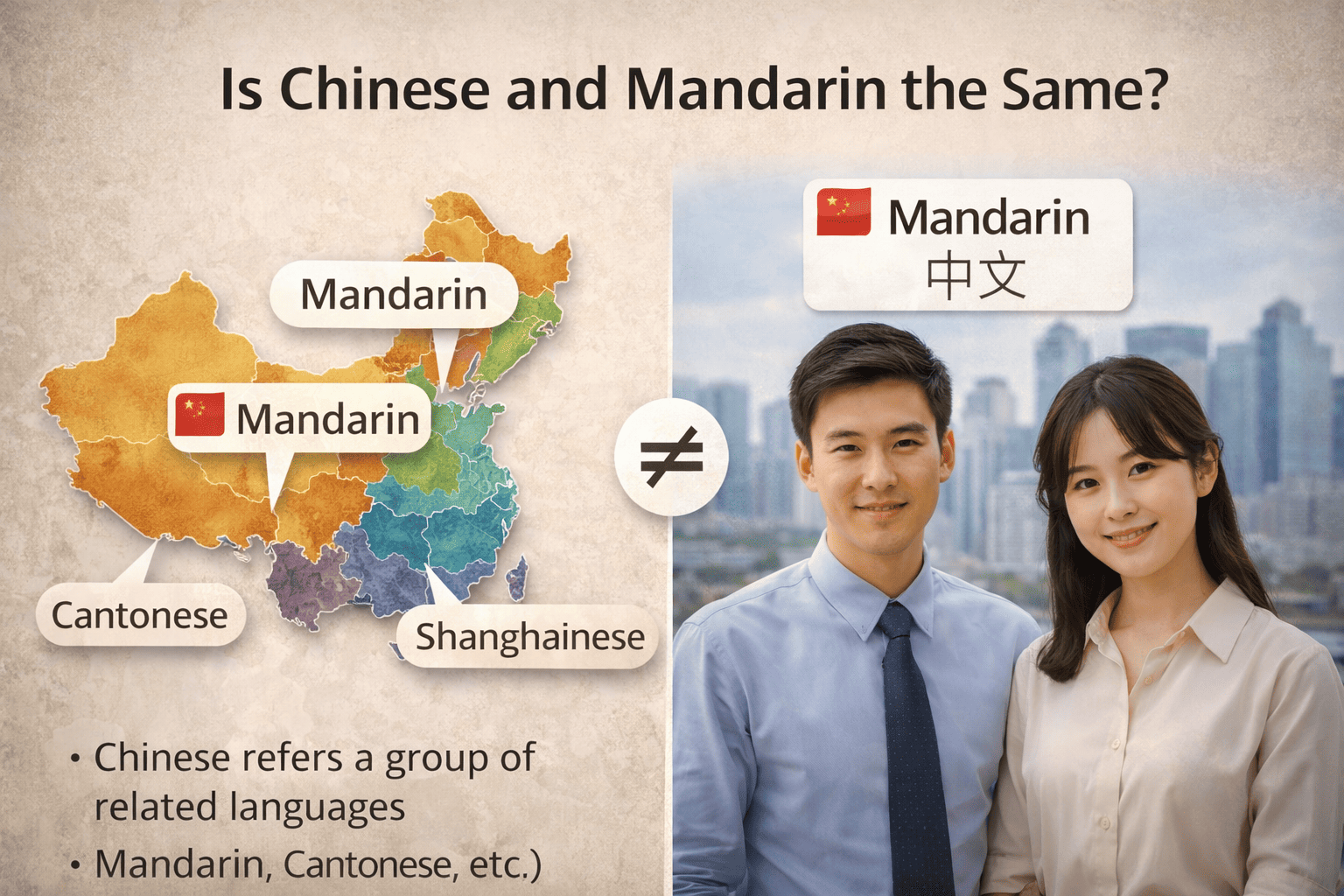 is chinese and mandarin same