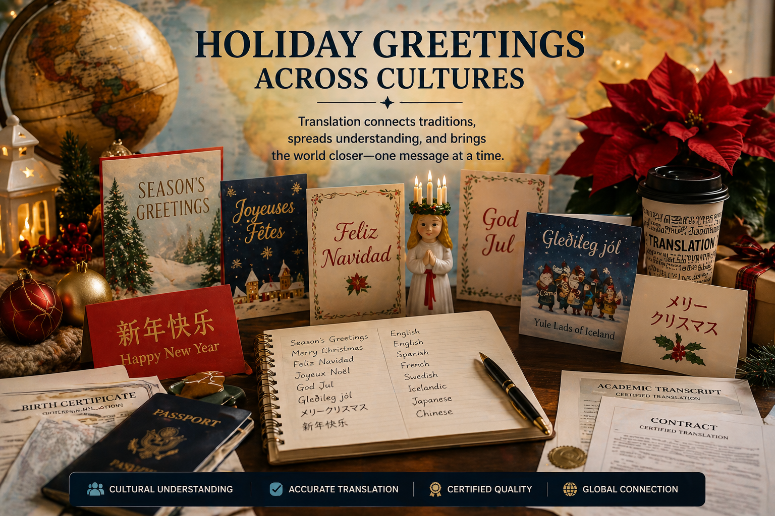 Holiday greetings around the world