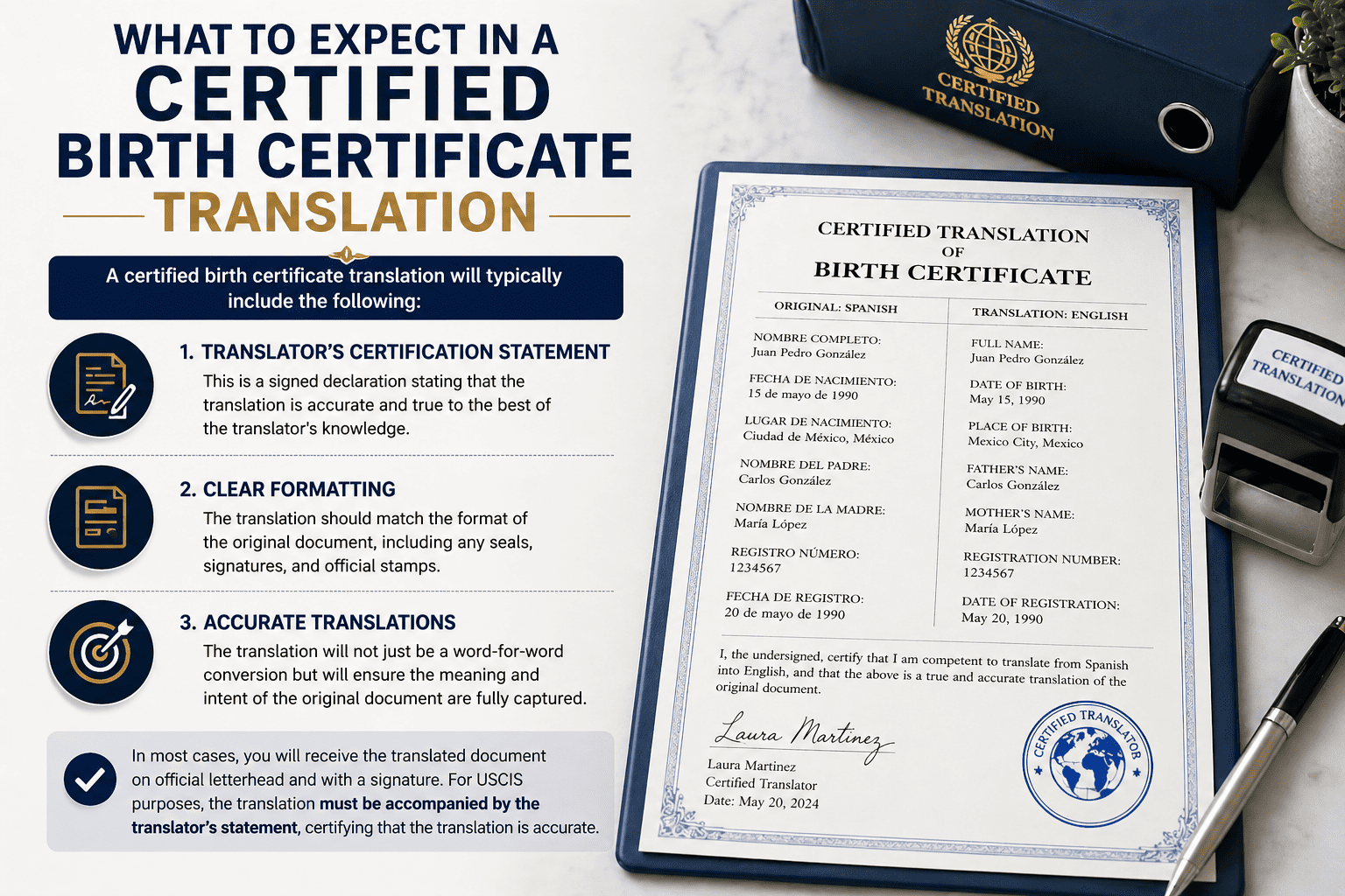 Birth Certificate Translation