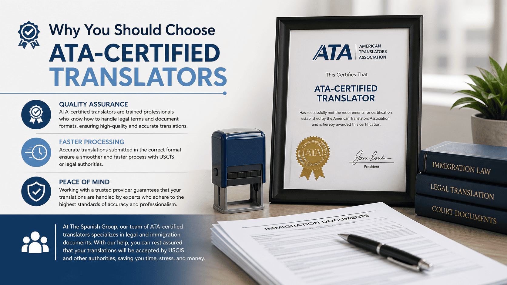 Professional ATA-certified translation services banner