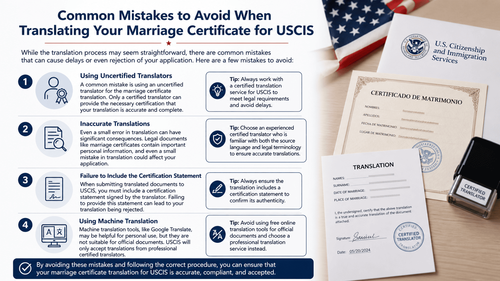 Common translation mistakes for USCIS forms