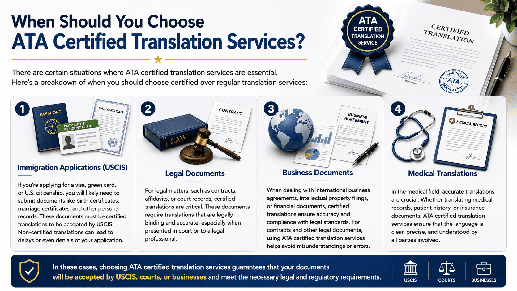 When to choose certified translation services