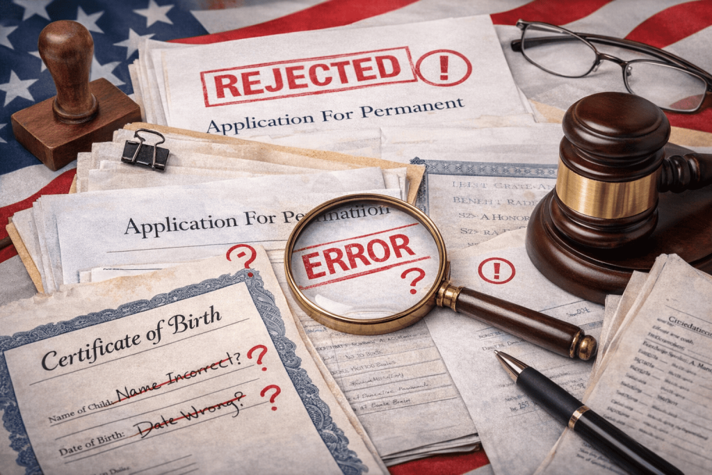 Rejected USCIS application due to translation errors